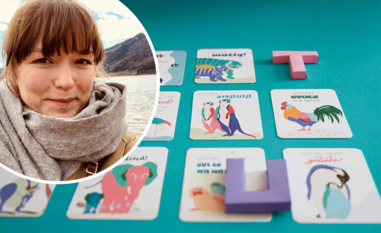 Tanja Braun OfG Absolventin Grafikdesign Affirmationskarten für Kinder Abschlussprojekt