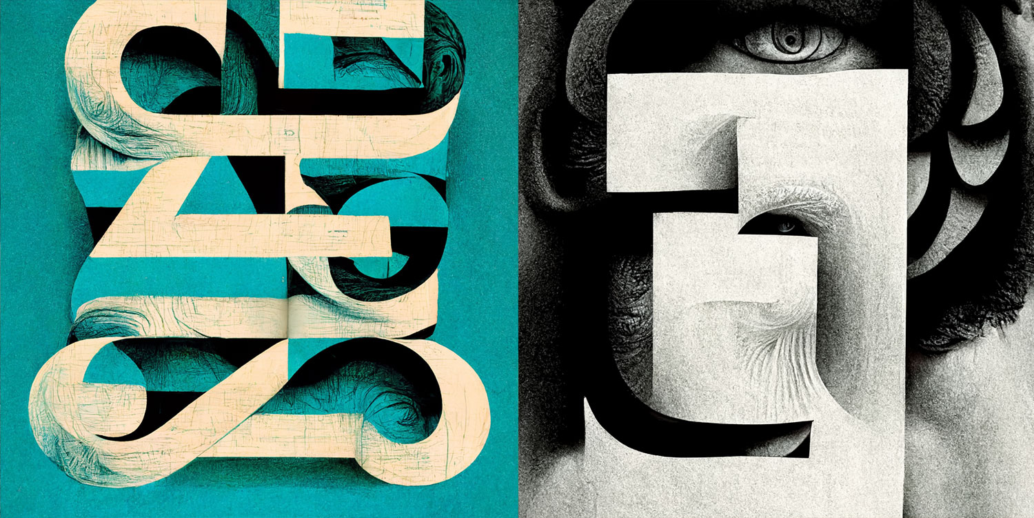 experimental typography, get creative, alphabet, black and white
