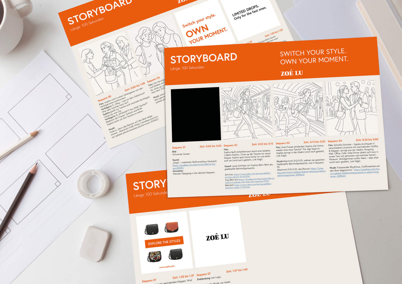 Crossmediadesign / Storyboard von Natalia Tap