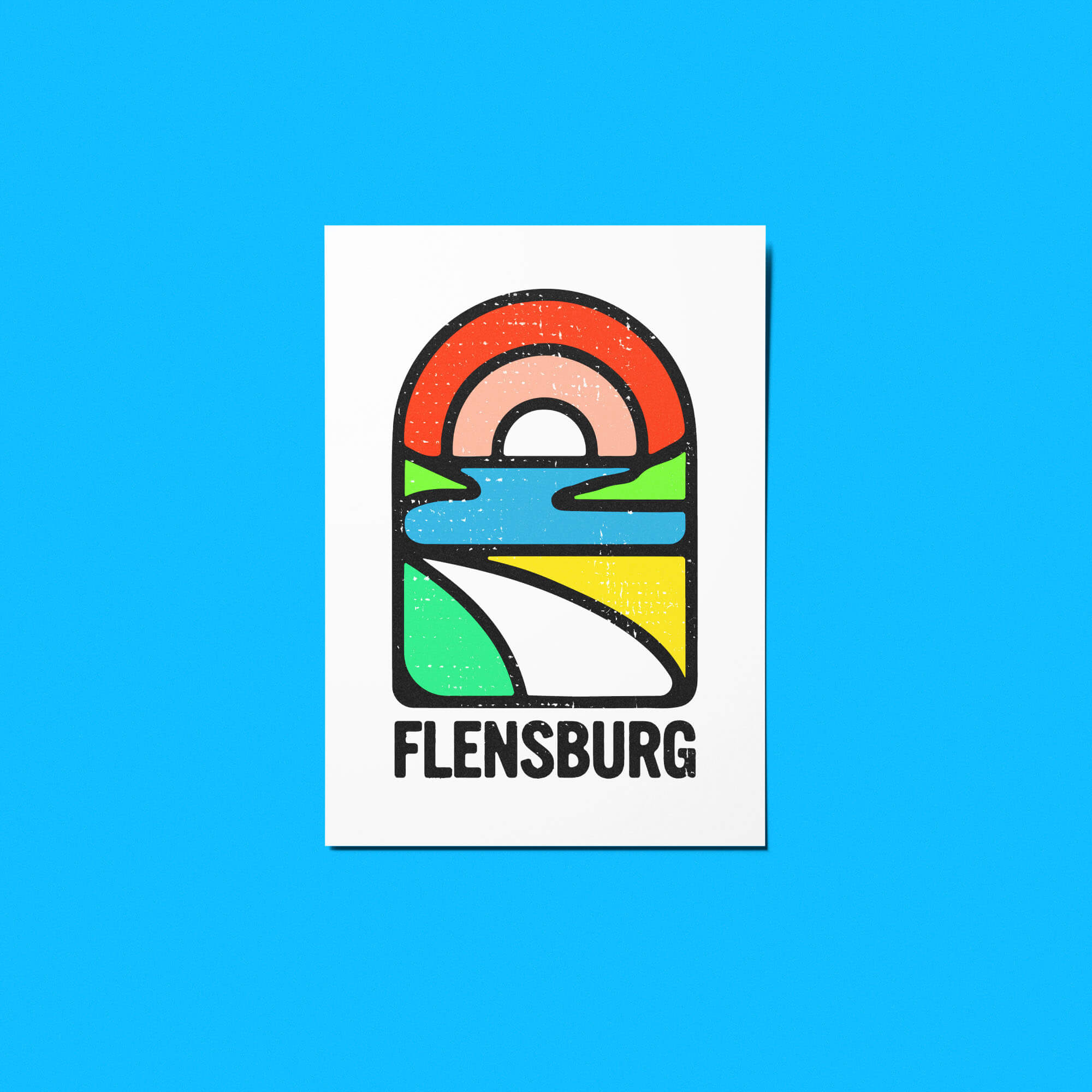 Postkarte Muckup Flensburg