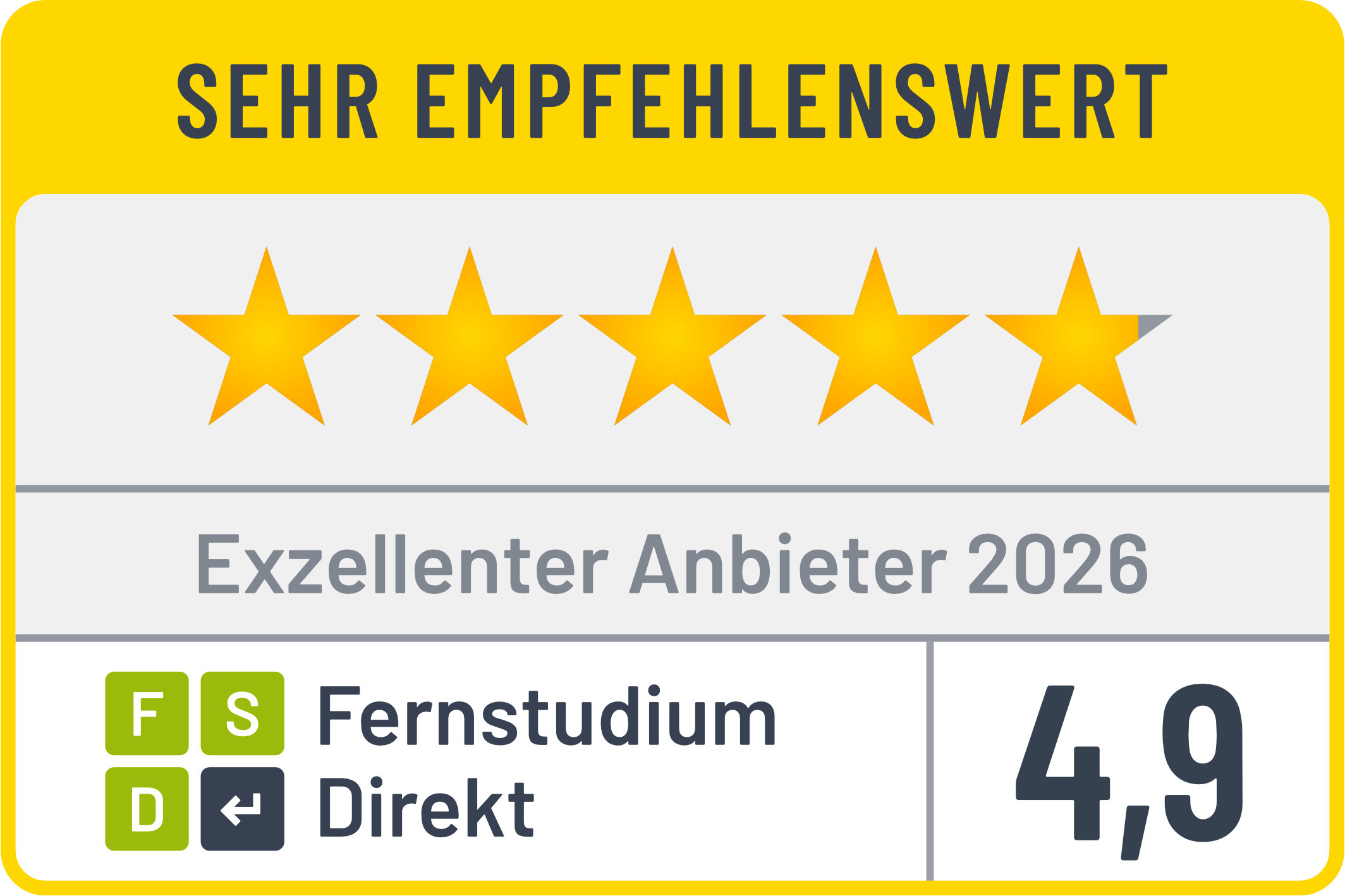 OfG – Exzellenter Anbieter 2026 bei Fernstudium Direkt